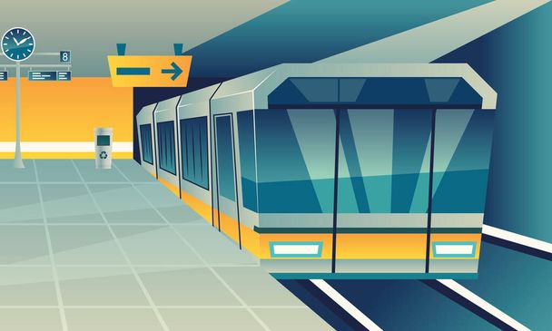 metro vervoer scene - Vector, afbeelding