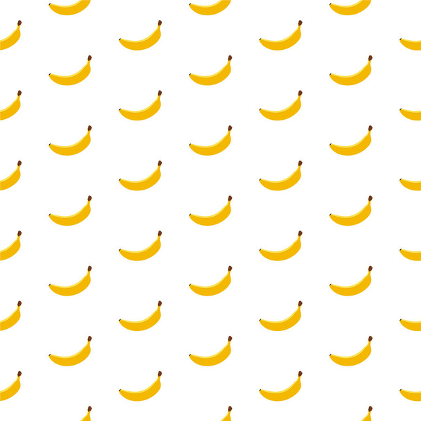 Seamless banana pattern with white background - Vector, Imagen