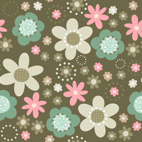 Romantic botanical seamless pattern - Vektor, obrázek