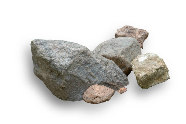 žula přírodní kameny izolovat na bílém pozadí - Fotografie, Obrázek