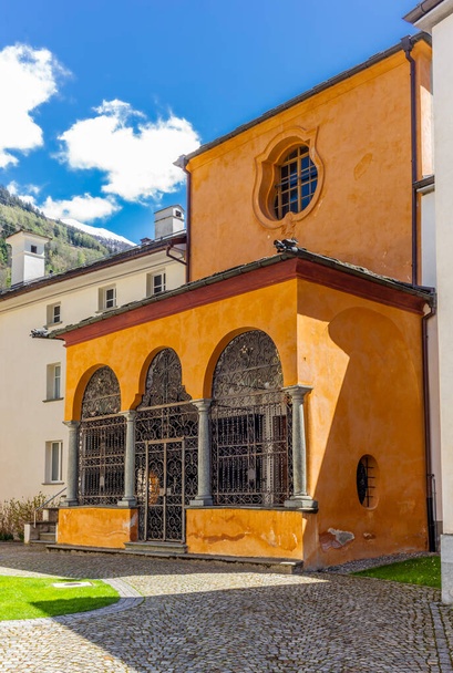The entrance of the Oratory and Ossuary of Saint Anna in Poschiavo - Photo, Image