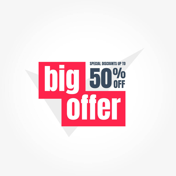 Big Offer 50% Off Label - Vector, Image