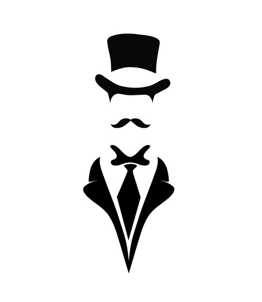 icon of the gentleman - Vetor, Imagem