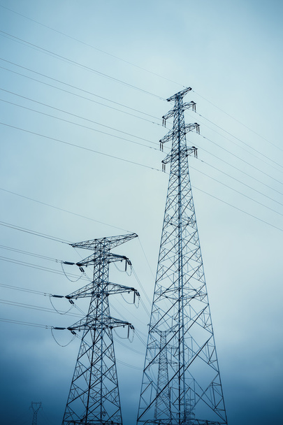 high voltage transmission pylon closeup - Photo, Image