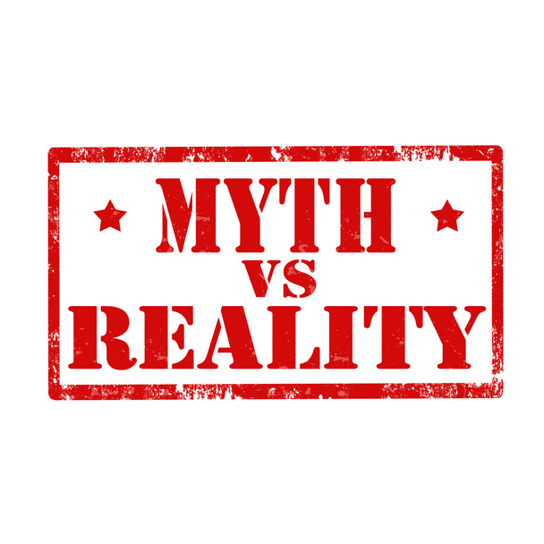 Myth vs Reality-stamp - Vector, Image