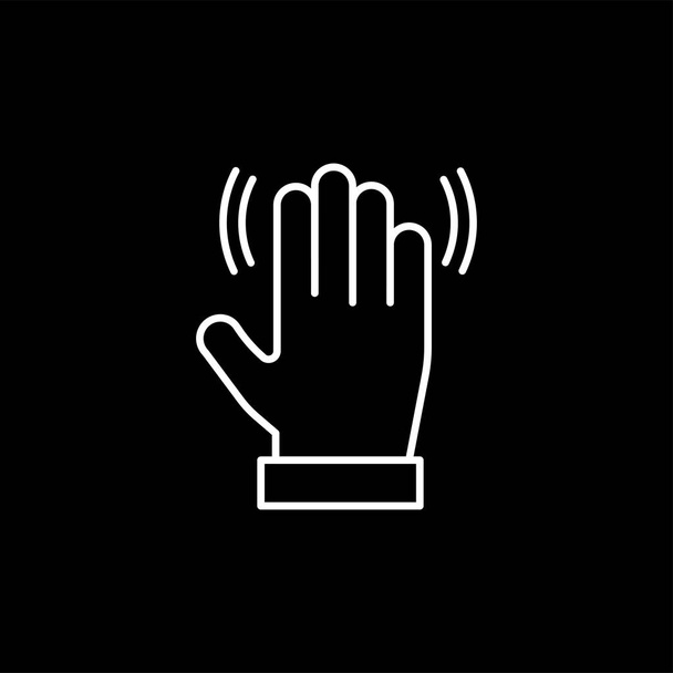 Hand aanraken pictogram geïsoleerd op witte achtergrond. Gesture symbool modern, eenvoudig, vector, icoon voor website design, mobiele app, ui. Vector Illustratie - Vector, afbeelding