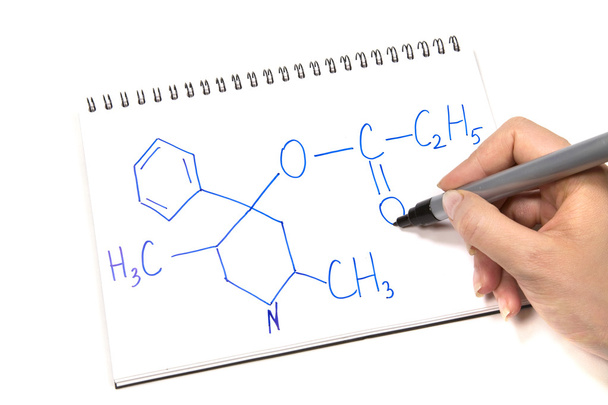 Chemistry Formula writing in Notepad - Foto, Imagen