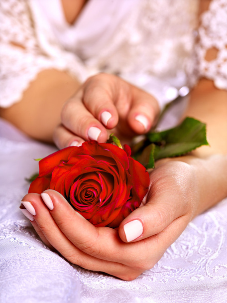 Bride with rose bouquet - Photo, image