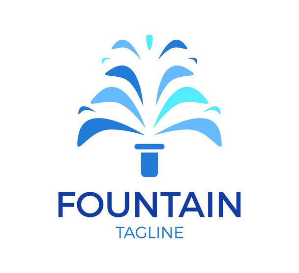 fountain vector logo template design - Vector, Image