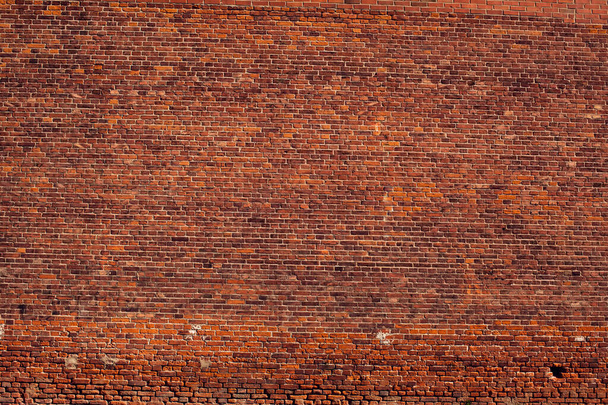Rode vintage bakstenen muur achtergrond. Oud bouwoppervlak - Foto, afbeelding
