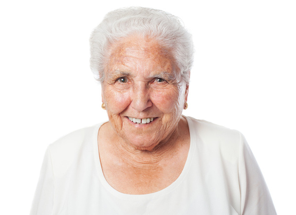 yaşlı kadın gülümsüyor - Fotoğraf, Görsel