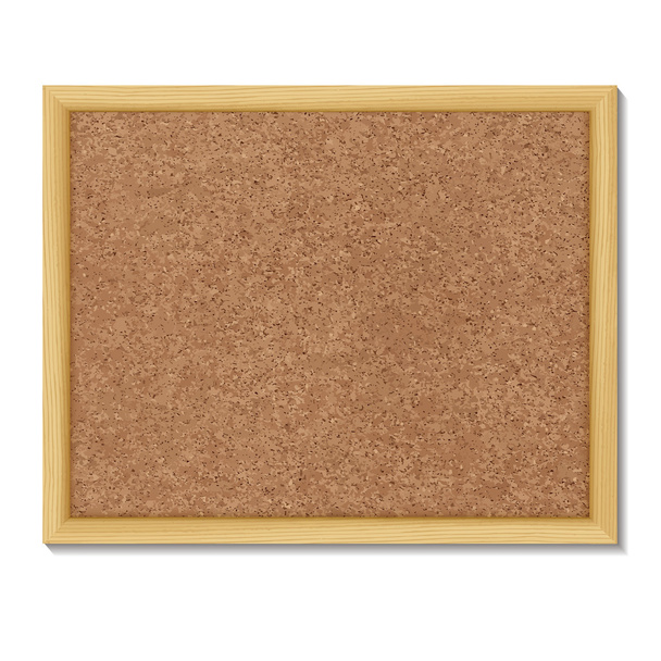 Brown cork board in a frame. - Vector, Image