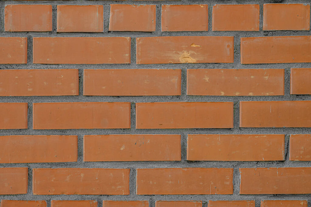 fundo abstrato de parede de tijolo vermelho de perto - Foto, Imagem