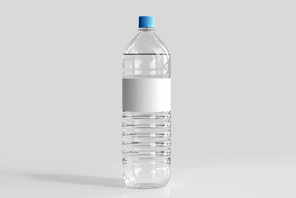 Frischwasserflasche mit Blankoetikett 3D-Rendering - Foto, Bild