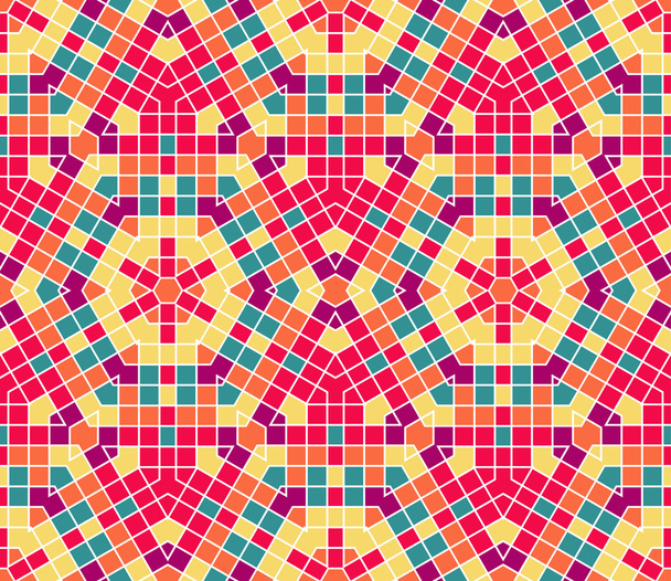 Fondo ornamental colorido sin costuras vectorial hecho de mosaico
 - Vector, Imagen