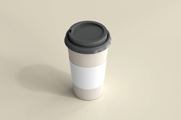 Papier-Kaffeetasse 3D-Rendering - Foto, Bild