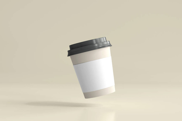 Paper Coffee Cup 3D Rendering - Foto, afbeelding