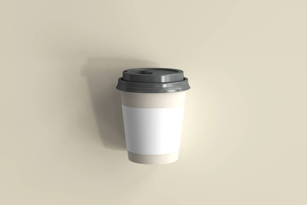 Paper Coffee Cup 3D Rendering - Photo, Image