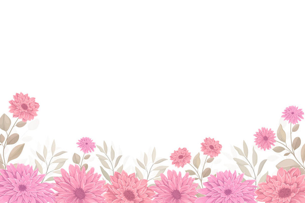 Summer background with beautiful chrysanthemum flower design - Wektor, obraz