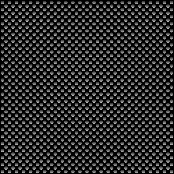 Black background. Dark circle carbon fiber texture. Dark blue honeycomb metal texture steel background.Vector illustration. EPS 10 web design template. - Vector, Image