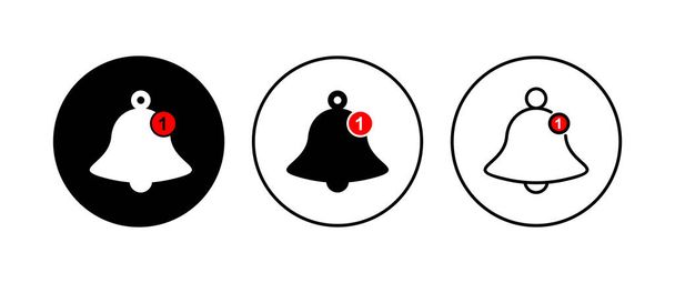 Набор колокольных икон. Значок уведомления для дизайна вашего сайта - Вектор,изображение