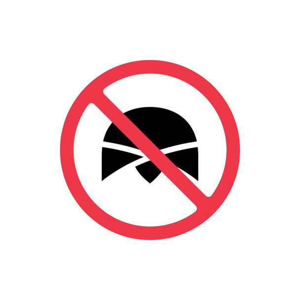 Forbidden blangkon icon, no  cap sign - Vector - Vector, Image