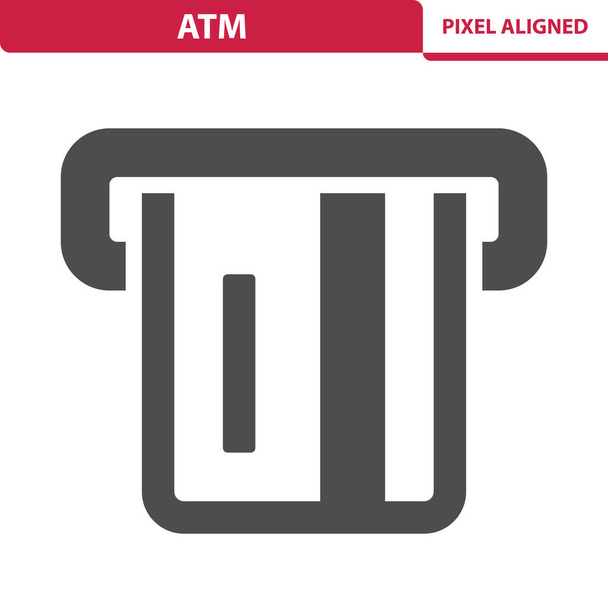 ATM met creditcard pictogram - Vector, afbeelding