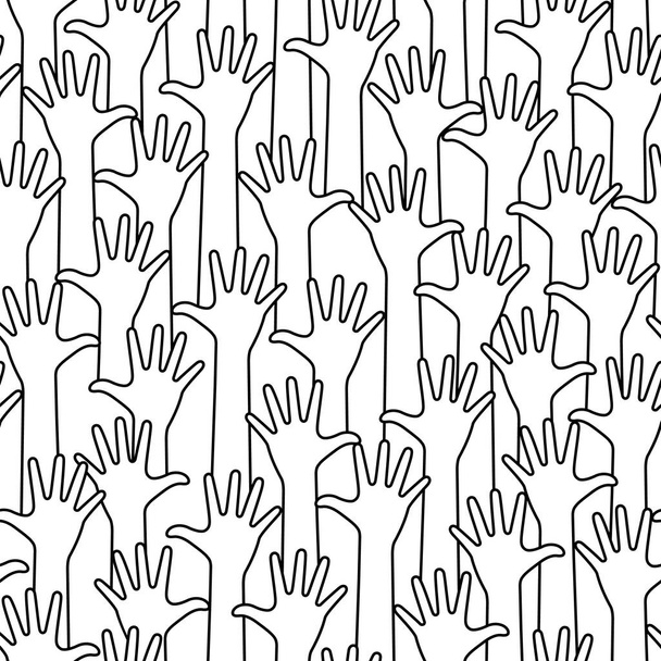 Seamless pattern with simple palm illustration, - Vector, Image