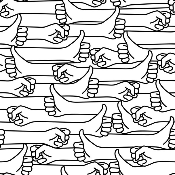 Seamless pattern of simple hand illustrations,, - Vektör, Görsel