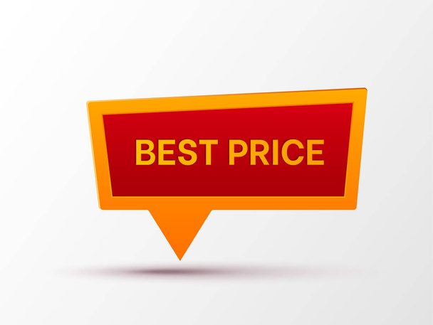 Best Price banner isolated on white. - Vektor, kép