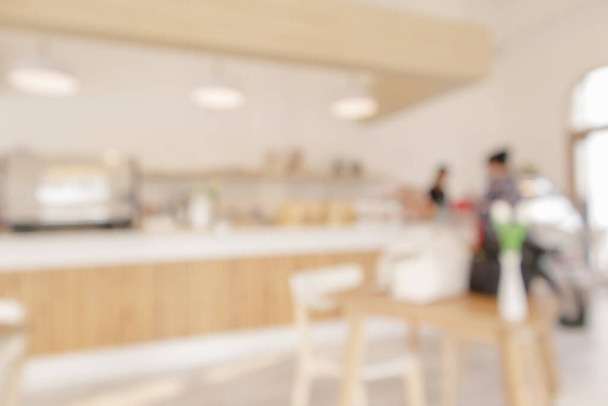 Kavárna nebo kavárna restaurace interiér rozmazat pro pozadí - Fotografie, Obrázek