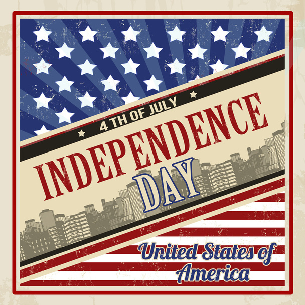 Amerikai függetlenségi nap plakát - Vektor, kép