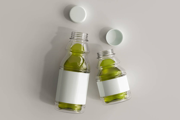 Transparentní nápojová láhev 3D vykreslování - Fotografie, Obrázek