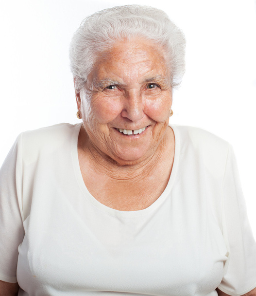 oudere vrouw die lacht - Foto, afbeelding