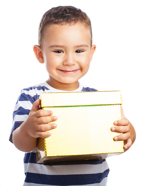 Child with present - Photo, Image