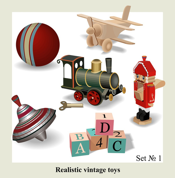 Vintage toys - Vector, Image