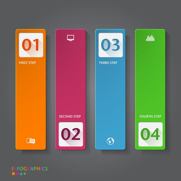 Number Banners Template. Graphic or website layout - Vettoriali, immagini