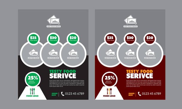 Fast Food Flyer šablona Design Plně upravitelný design velmi jedinečný design - Vektor, obrázek
