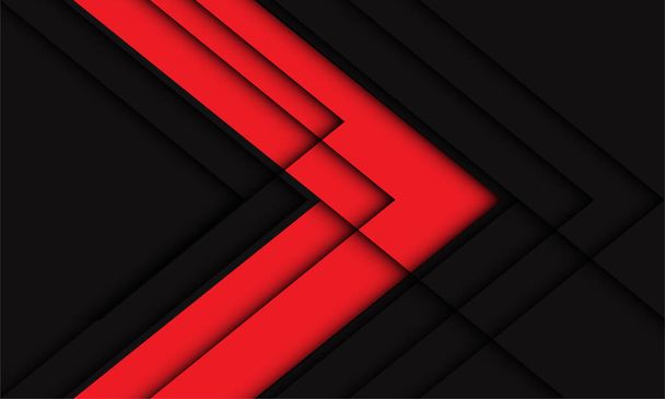 Abstract red grey arrow geometric line shadow direction design modern futuristic background vector illustration. - Vector, Image