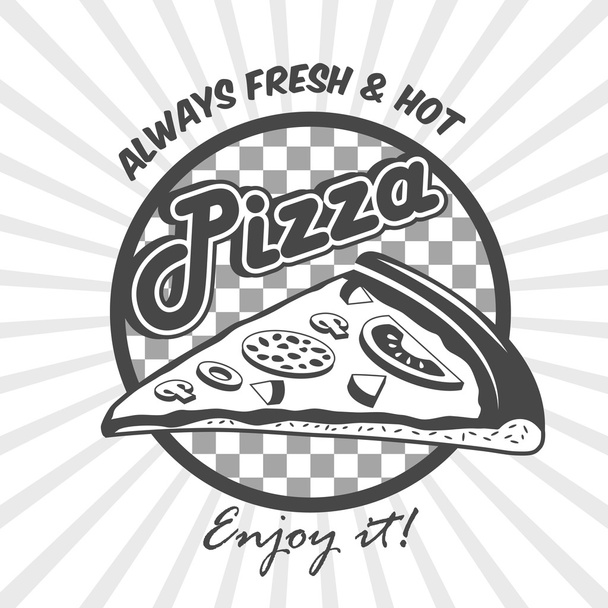 Pizza dilimi reklam afişi - Vektör, Görsel