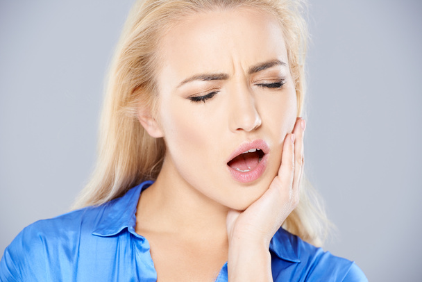 Young woman with bad tooth ache - Photo, Image
