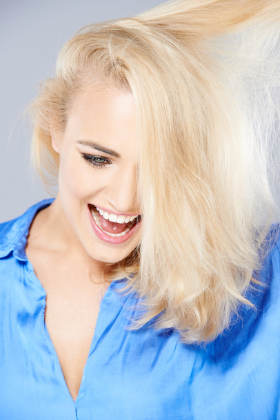 Laughing happy blond woman - Photo, Image