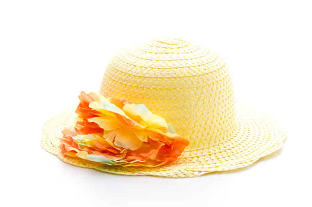 γυναίκα καπέλο που απομονώνονται σε λευκό - Φωτογραφία, εικόνα