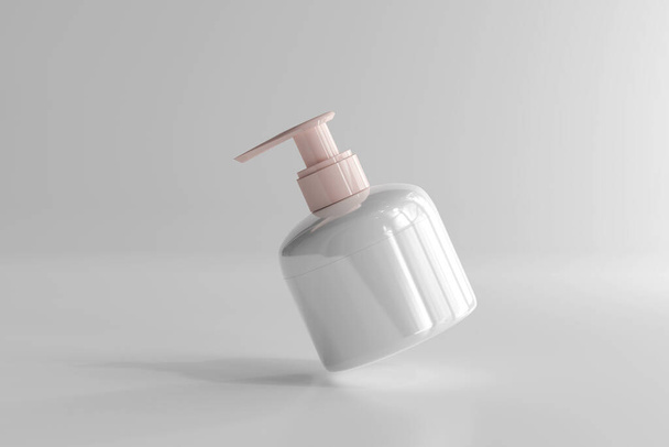 Μεμονωμένα καλλυντικά αντλία μπουκάλι Mockup 3D Αποτύπωση - Φωτογραφία, εικόνα