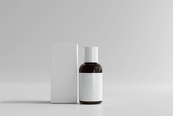 Botella cosmética aislada 3D renderizado - Foto, Imagen