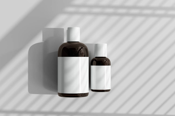 Izolowana butelka kosmetyczna Rendering 3D - Zdjęcie, obraz