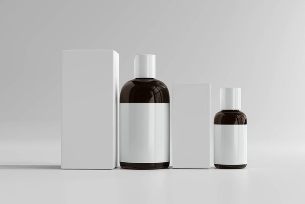 Botella cosmética aislada 3D renderizado - Foto, imagen