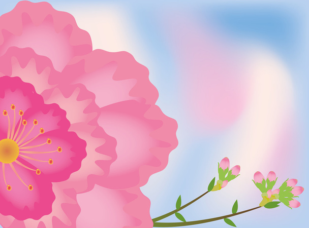 Background with flower - Διάνυσμα, εικόνα