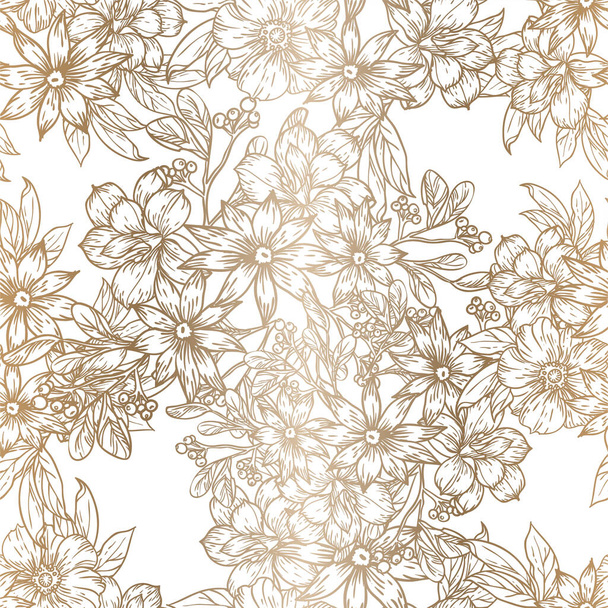 Abstract elegance seamless background with flowers - Vettoriali, immagini