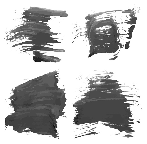 Smears black ink - Vector, afbeelding
